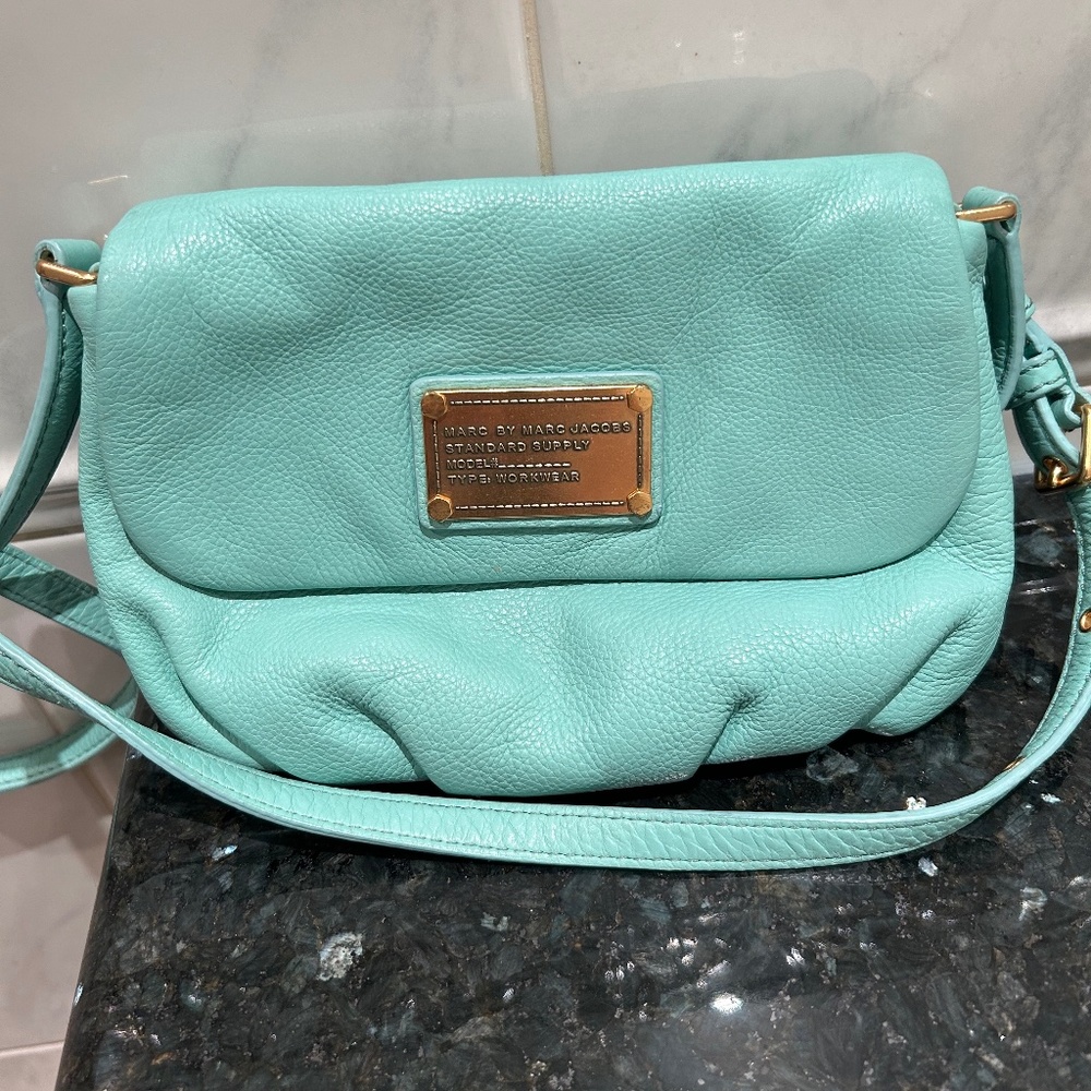 Marc by Marc Jacobs Mint Leather Crossbody Bag